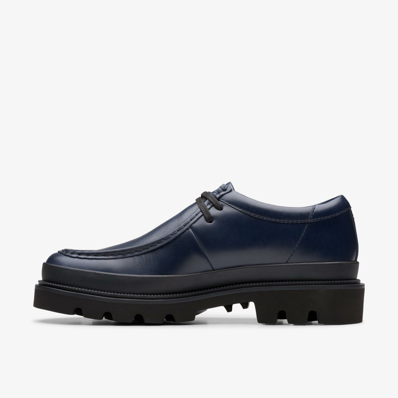 Men Badell Seam Navy Leather