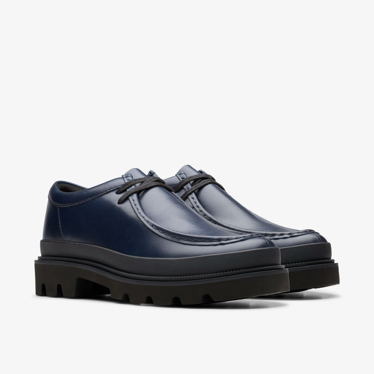 Men Badell Seam Navy Leather
