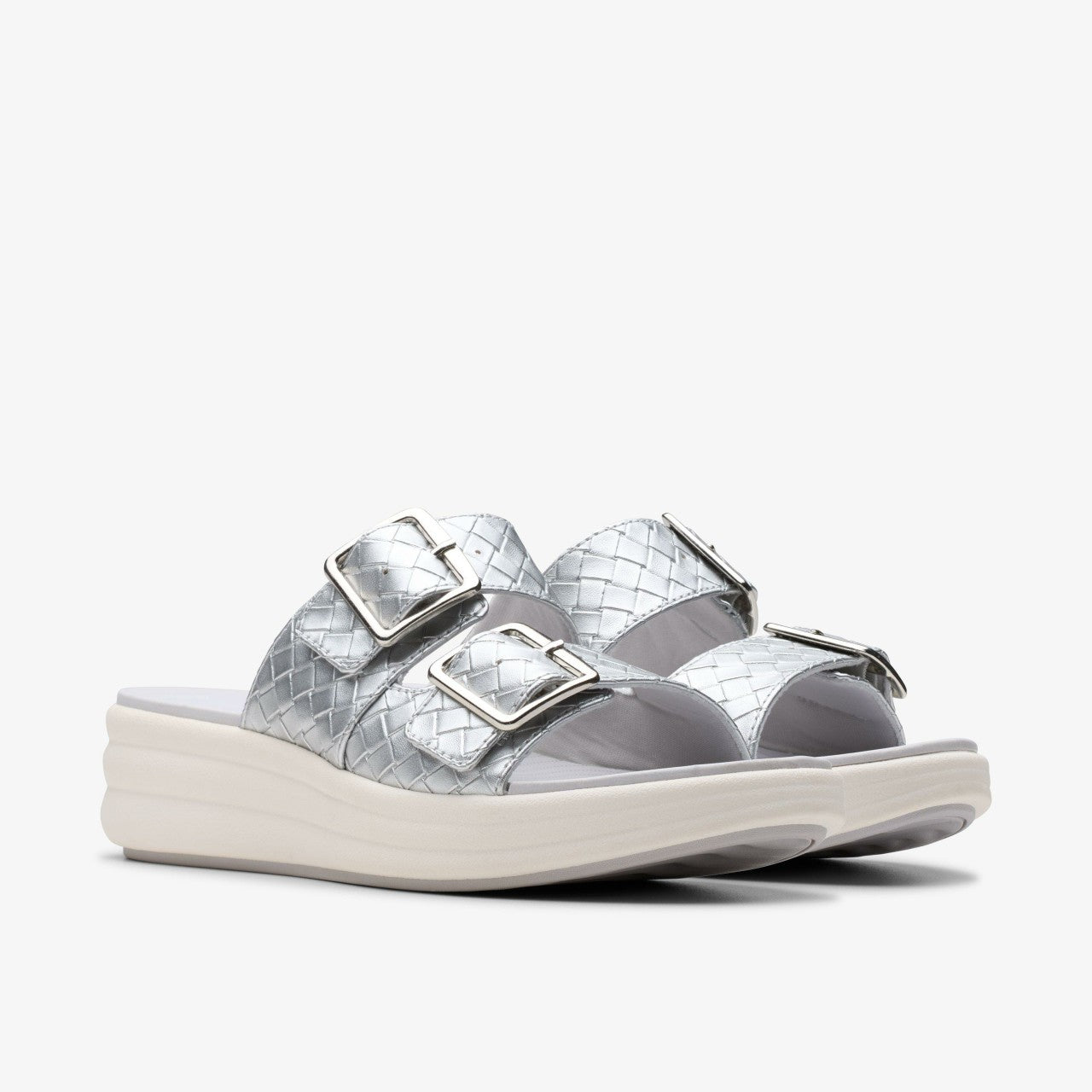 Women Drift Buckle Silver Metallic