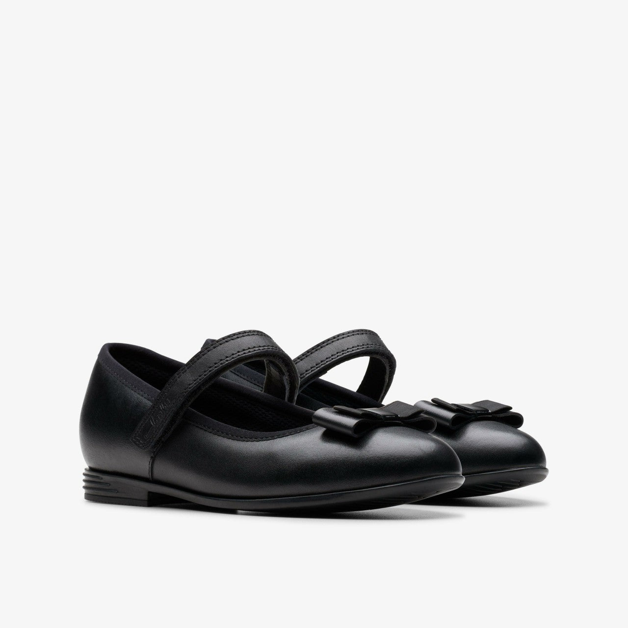 Kids Finja Tap Older Black Leather