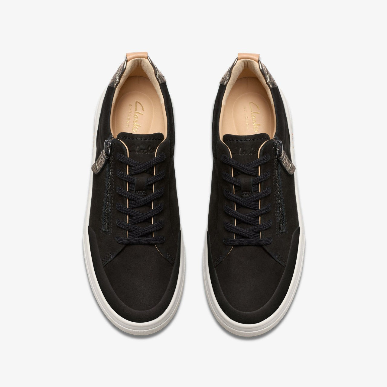 Women Hollyhock Zip Black Nubuck