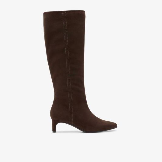 Women Edina Tall Dark Brown Suede
