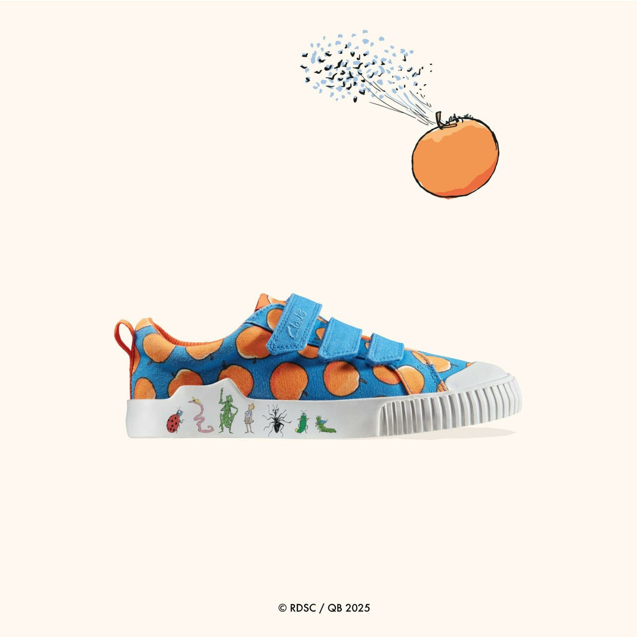 Kids Roald Dahl James & the Giant Peach Foxing Air Kid Blue Canvas
