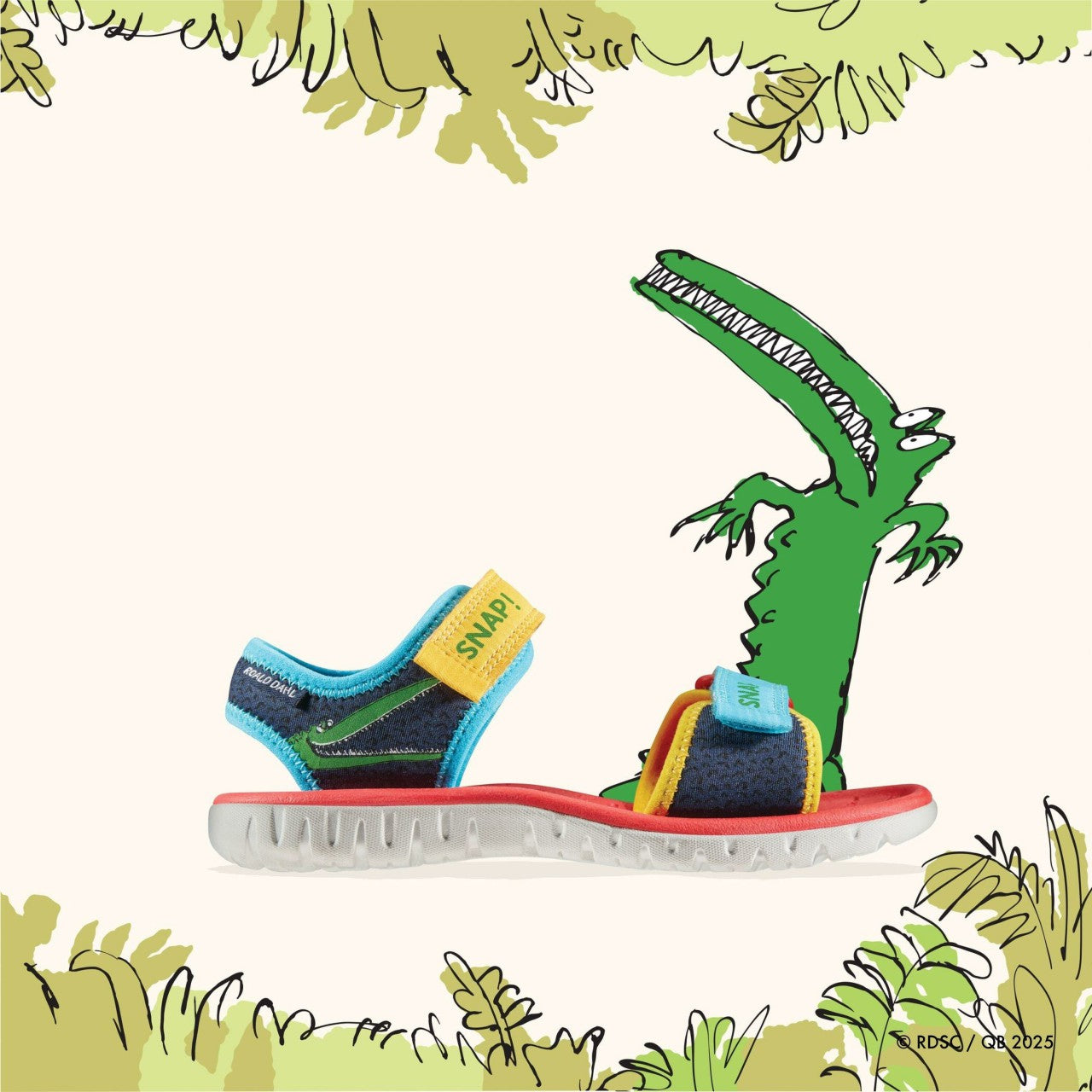 Kids Roald Dahl The Enormous Crocodile Surfing Ace Kid Navy Print