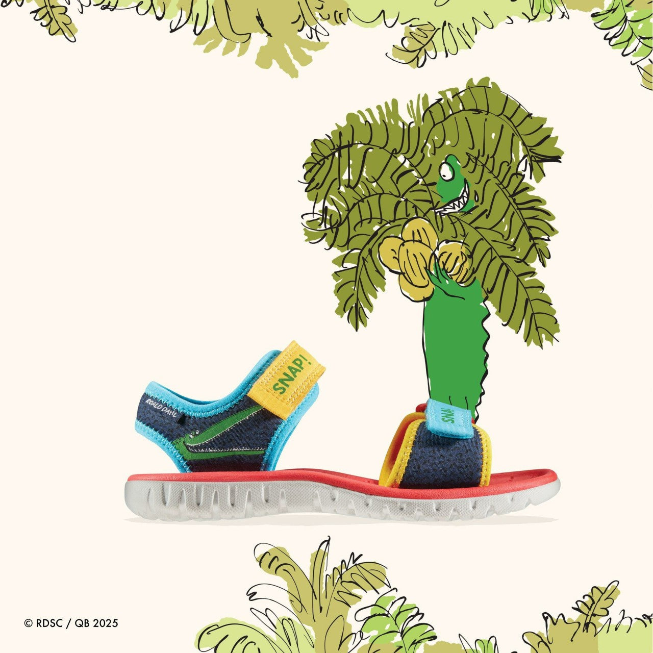 Kids Roald Dahl The Enormous Crocodile Surfing Ace Kid Navy Print