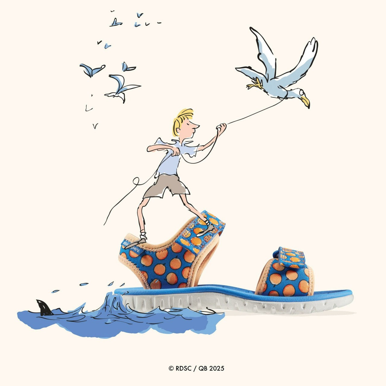 Kids Roald Dahl James & the Giant Peach Surfing Air Kid Blue