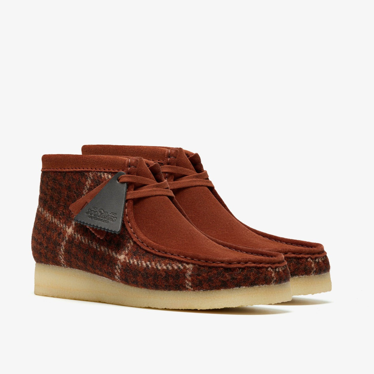Men Wallabee Boot Rust Tweed Combination