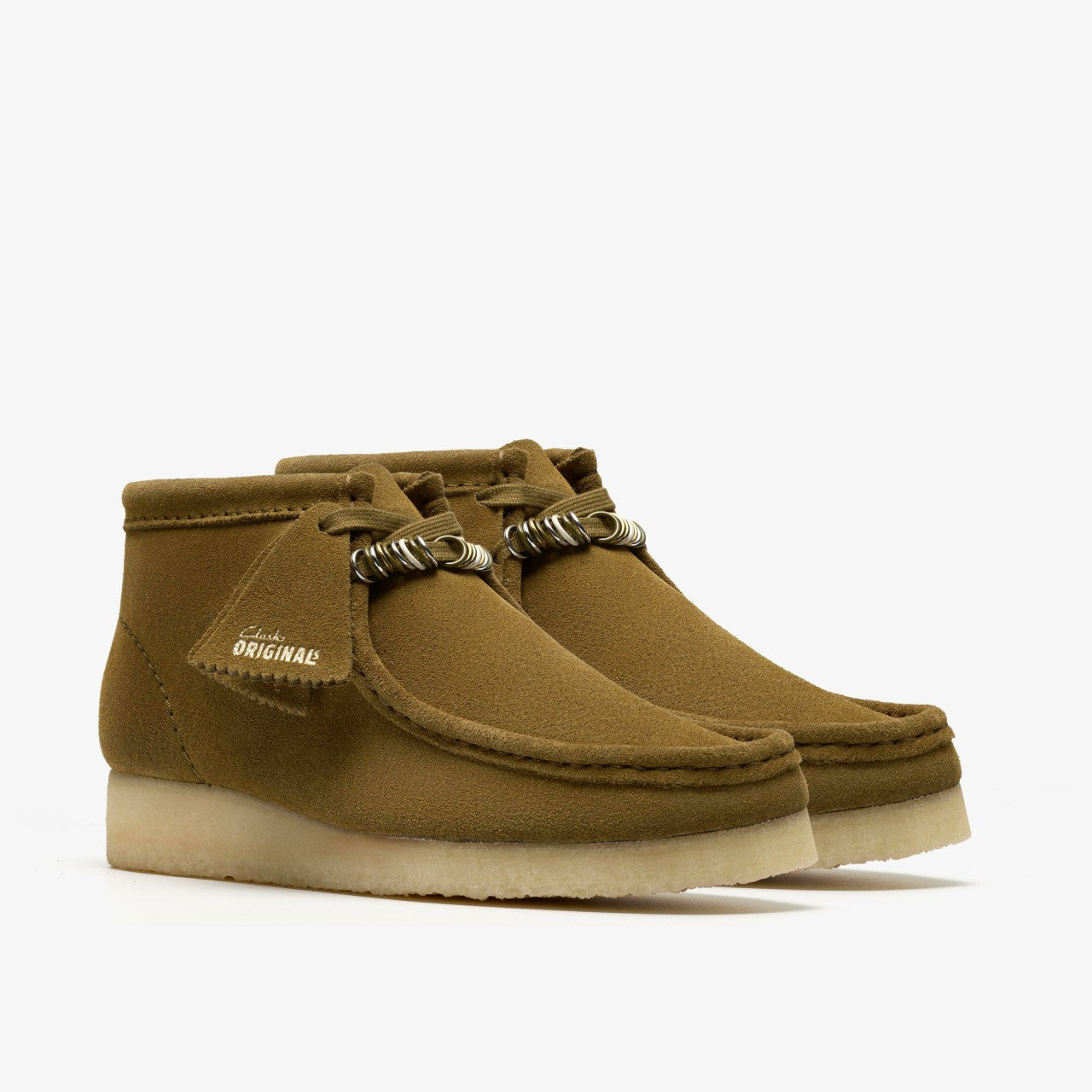 Women Wallabee Boot Green Suede