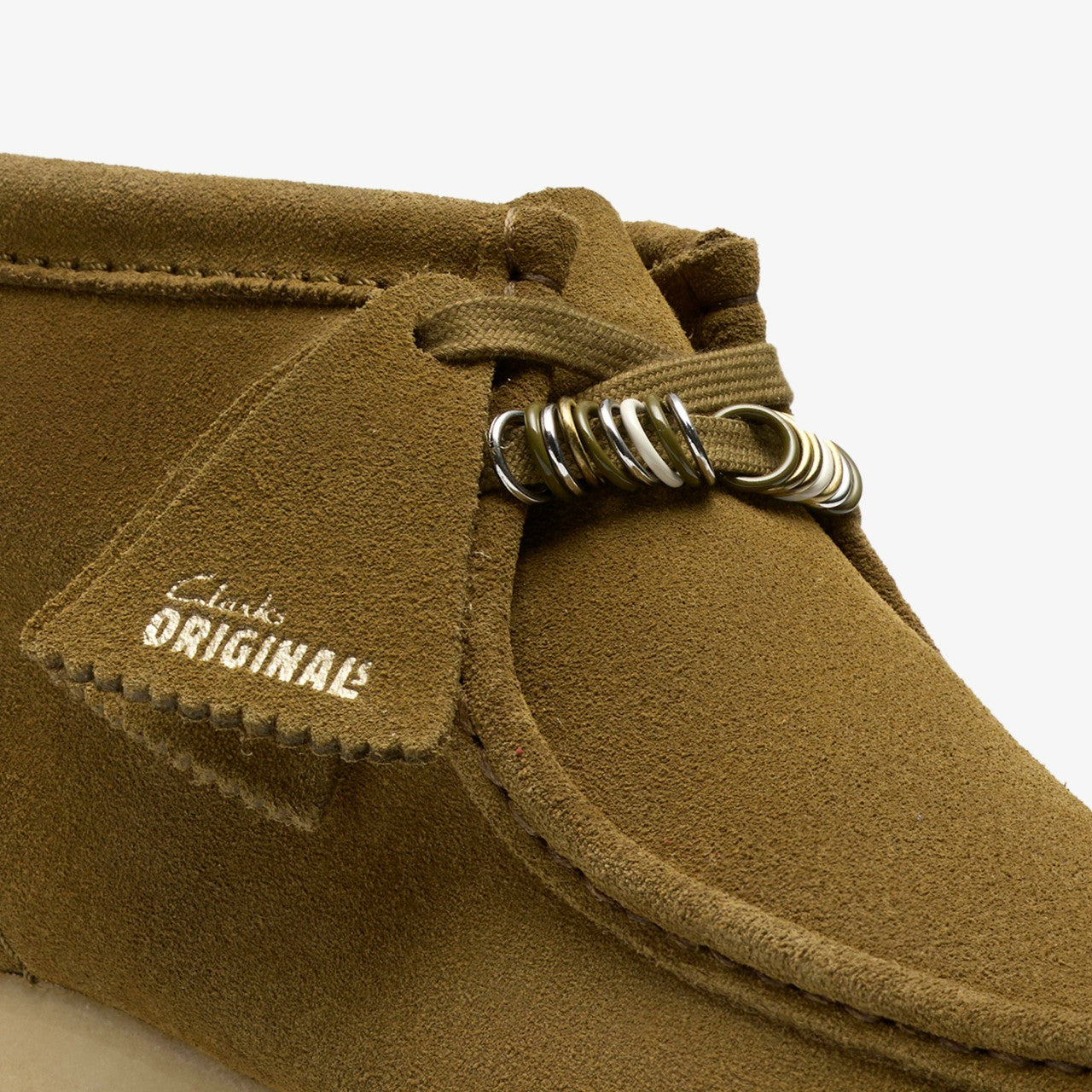 Women Wallabee Boot Green Suede