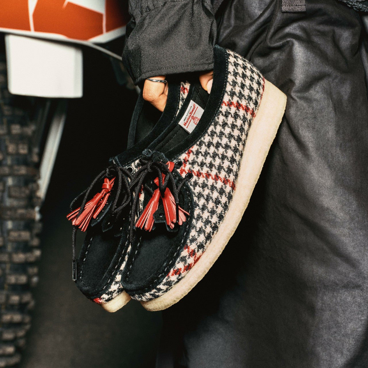 Women Wallabee Black Tweed Combination