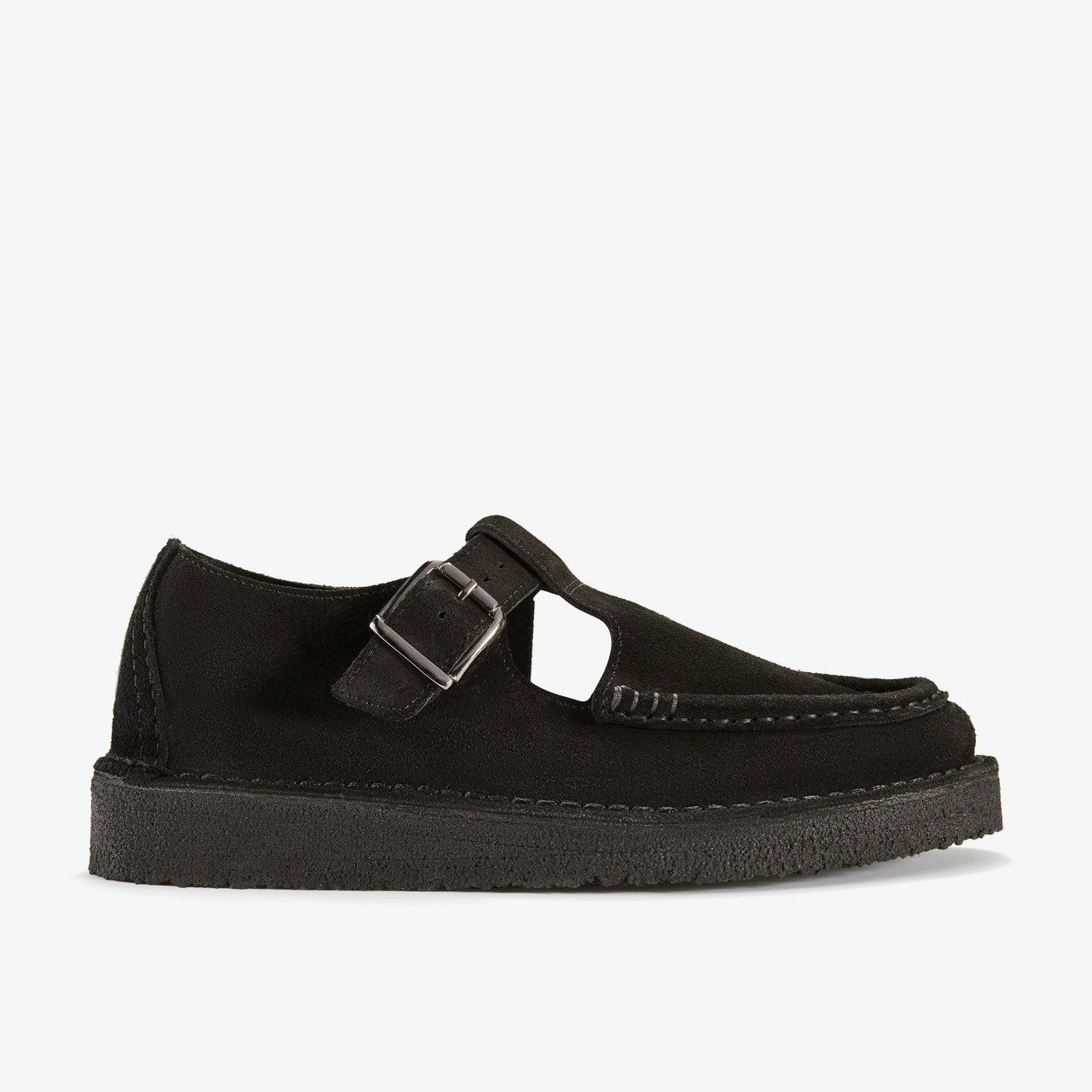 Men Nomad T Bar Black Suede