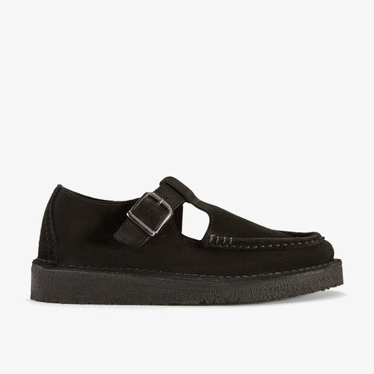 Men Nomad T Bar Black Suede