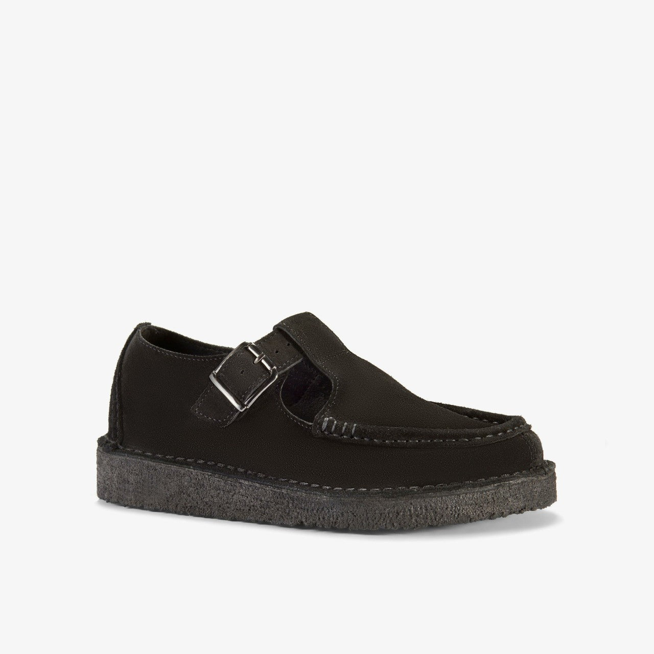 Men Nomad T Bar Black Suede