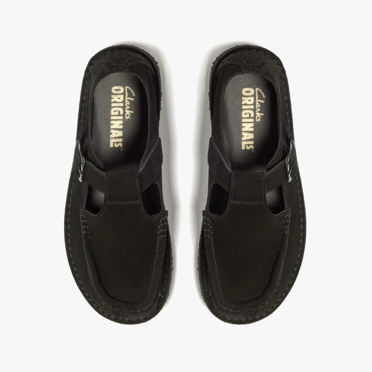 Men Nomad T Bar Black Suede