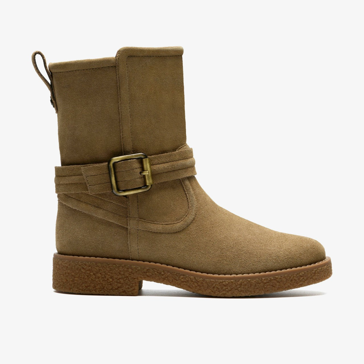 Women Nella Mid Dark Sand Suede