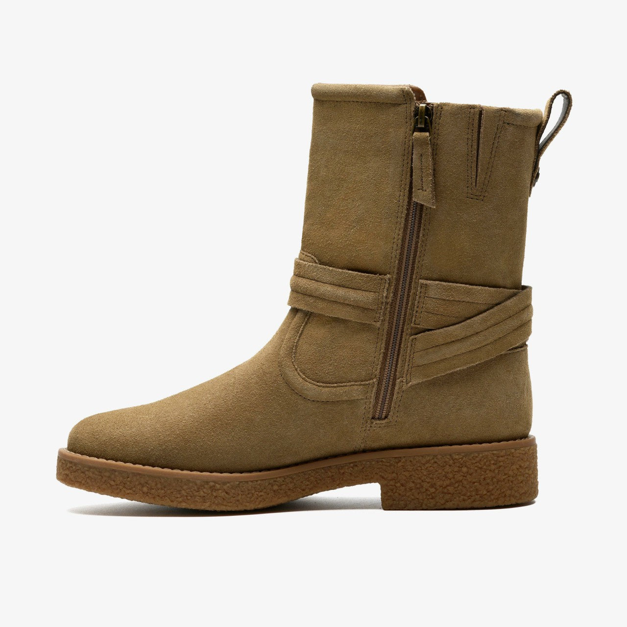 Women Nella Mid Dark Sand Suede
