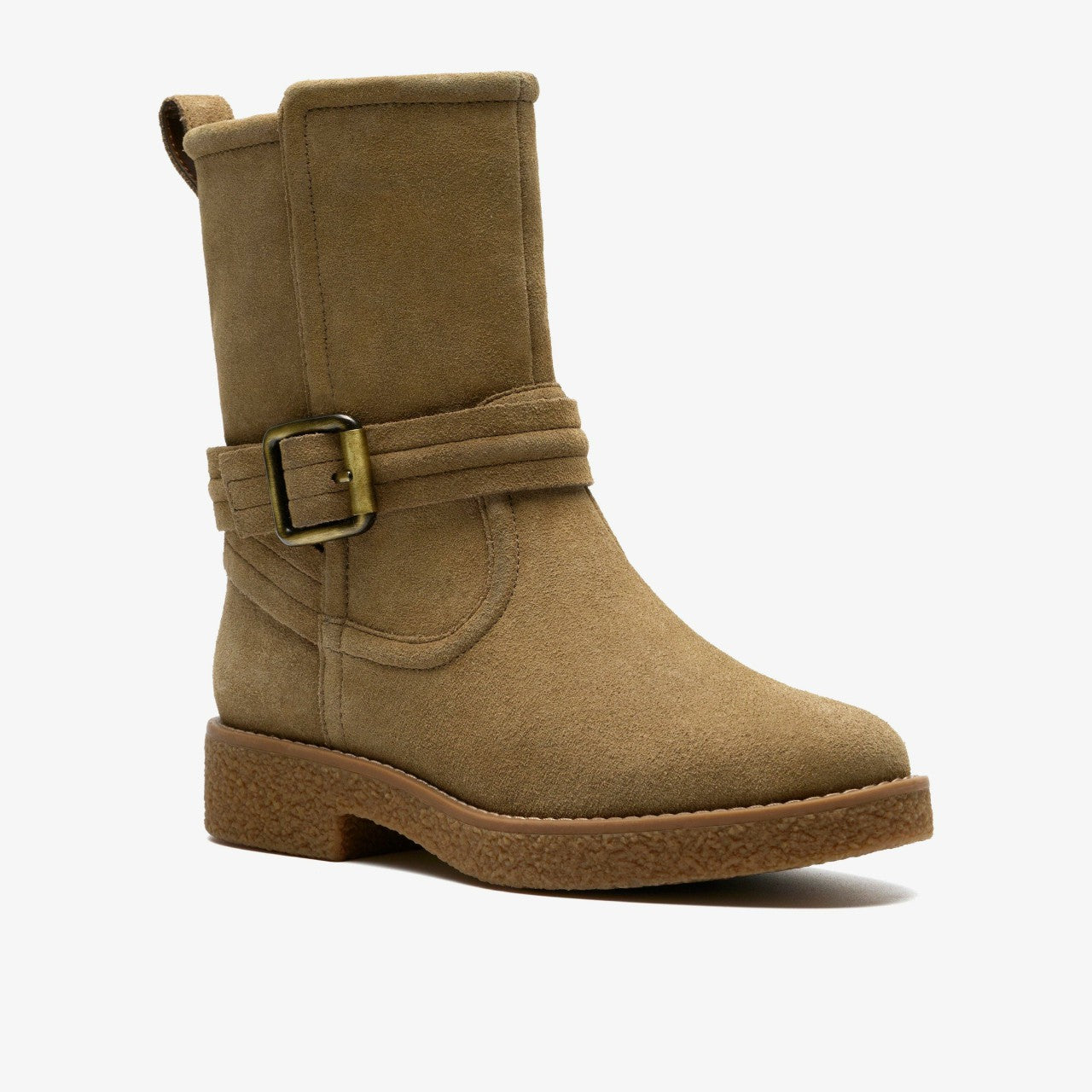 Women Nella Mid Dark Sand Suede