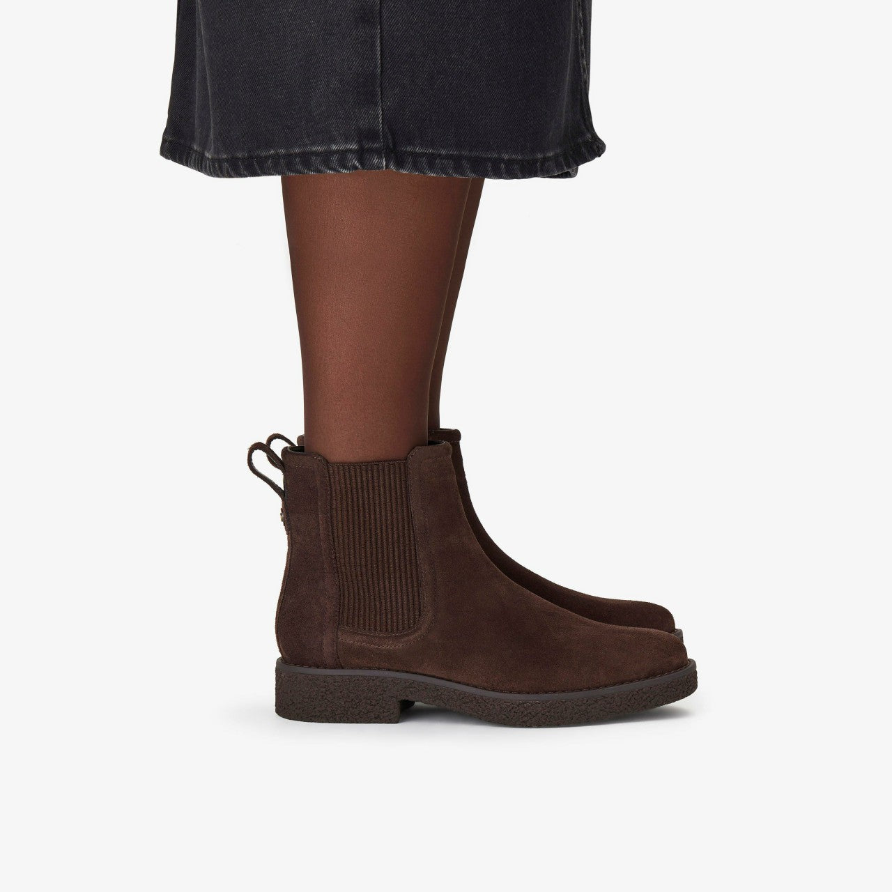 Women Nella Top Dark Brown Suede