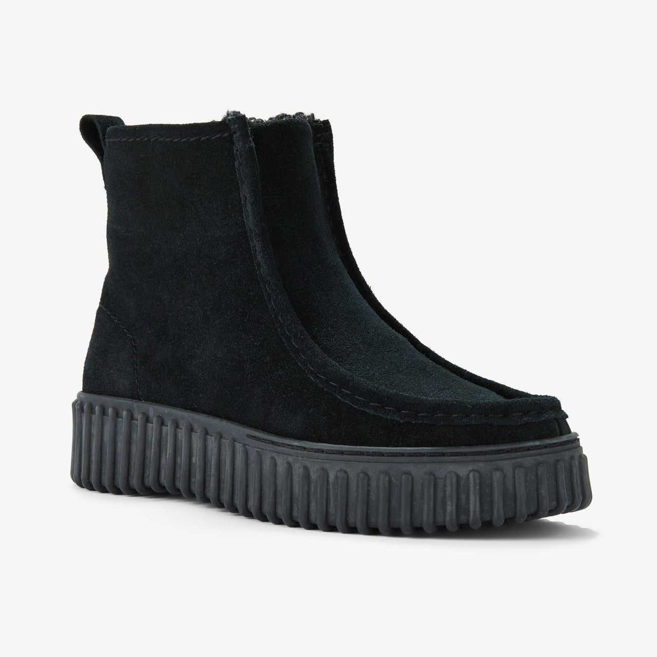Women Torhill Cozy Black Warmlined Suede