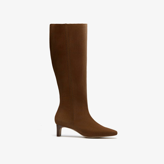 Women Edina Tall Walnut Suede