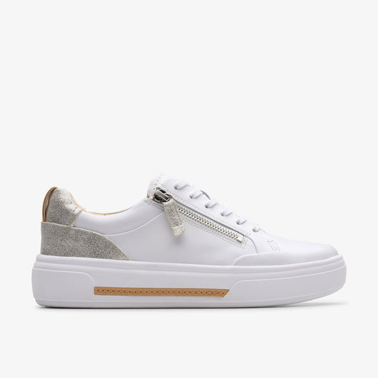 Women Hollyhock Zip Silver Combination Leather