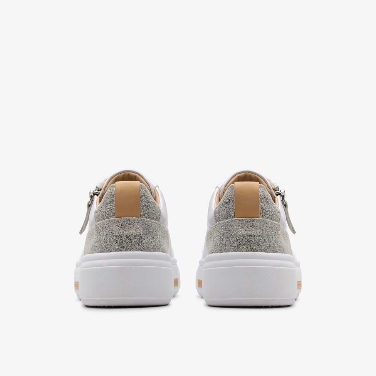 Women Hollyhock Zip Silver Combination Leather