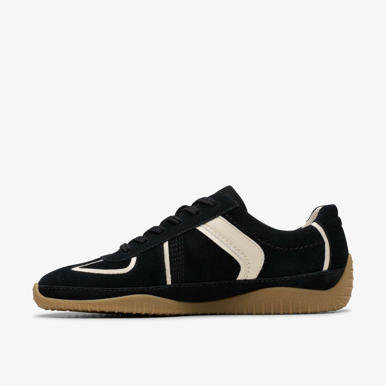 Women Meridor Lo Black Combination Suede