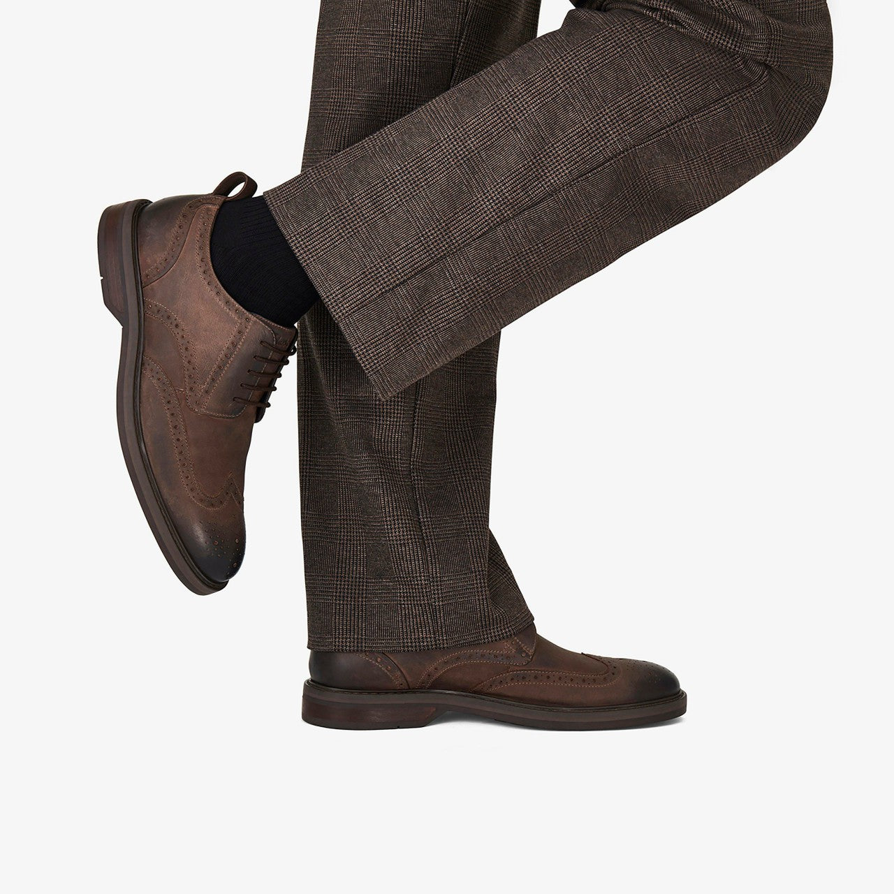 Men Aldwin Limit Brogue Brown Leather