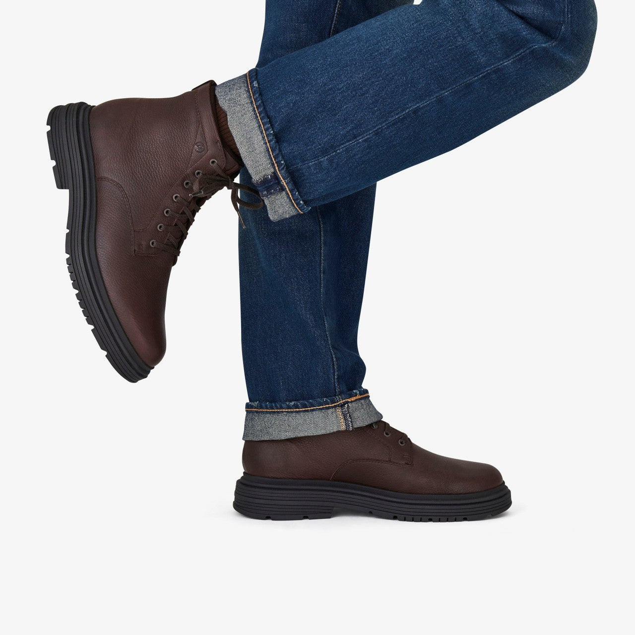 Men Badbury Hi Waterproof Brown Warmlined Leather