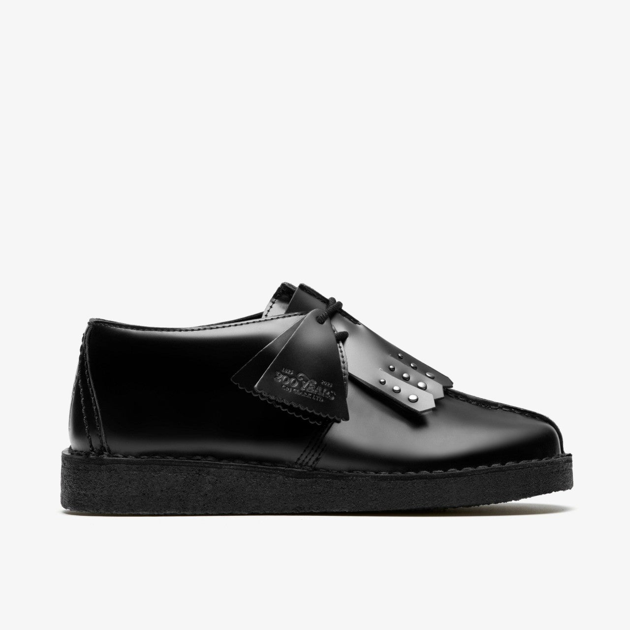 Women Desert Trek Black Hi Shine Leather