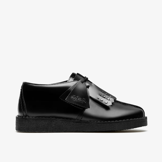 Women Desert Trek Black Hi Shine Leather