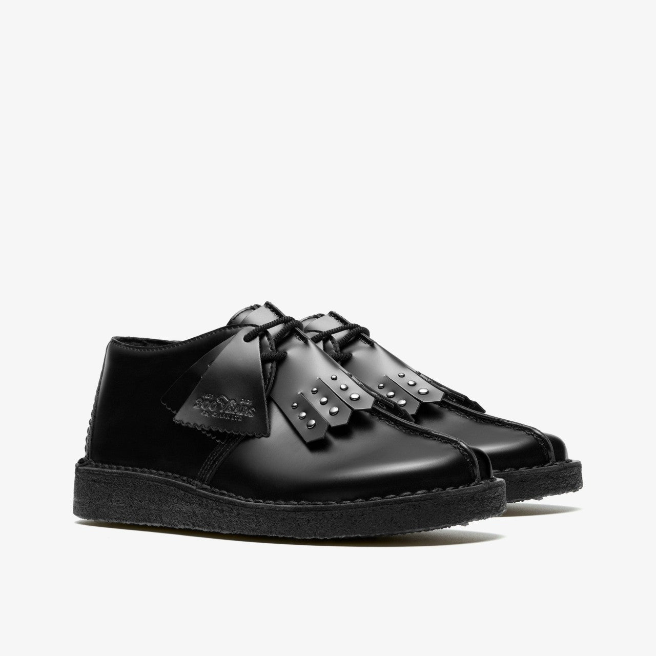 Women Desert Trek Black Hi Shine Leather