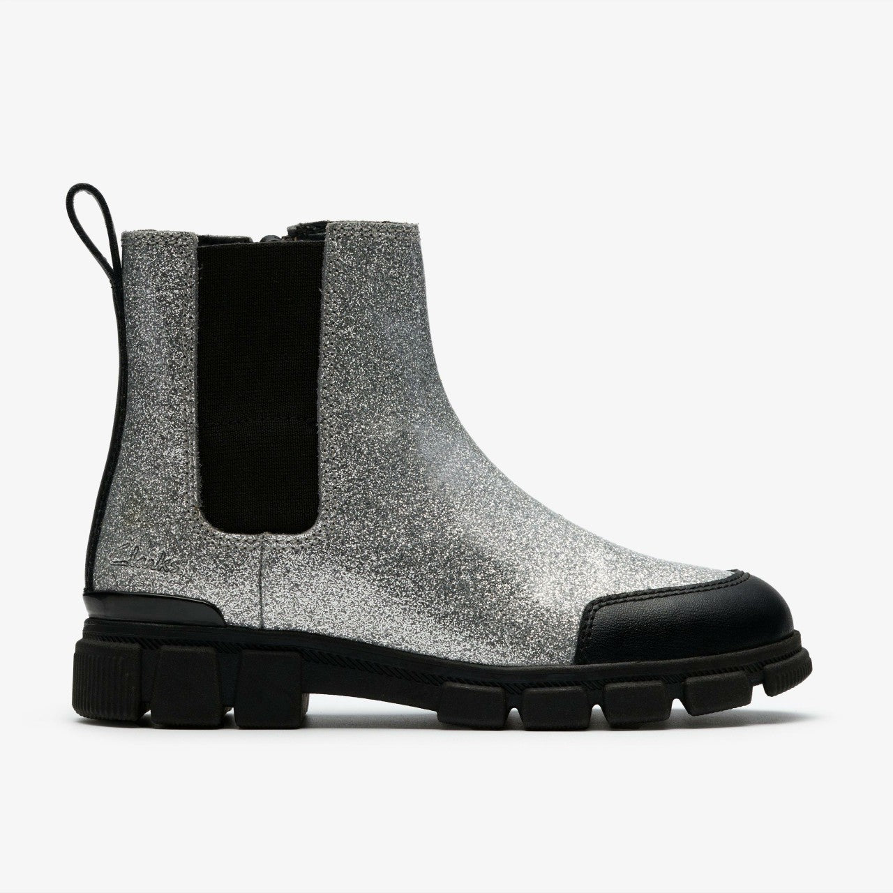 Kids Evyn Chelsea Kid Silver Patent