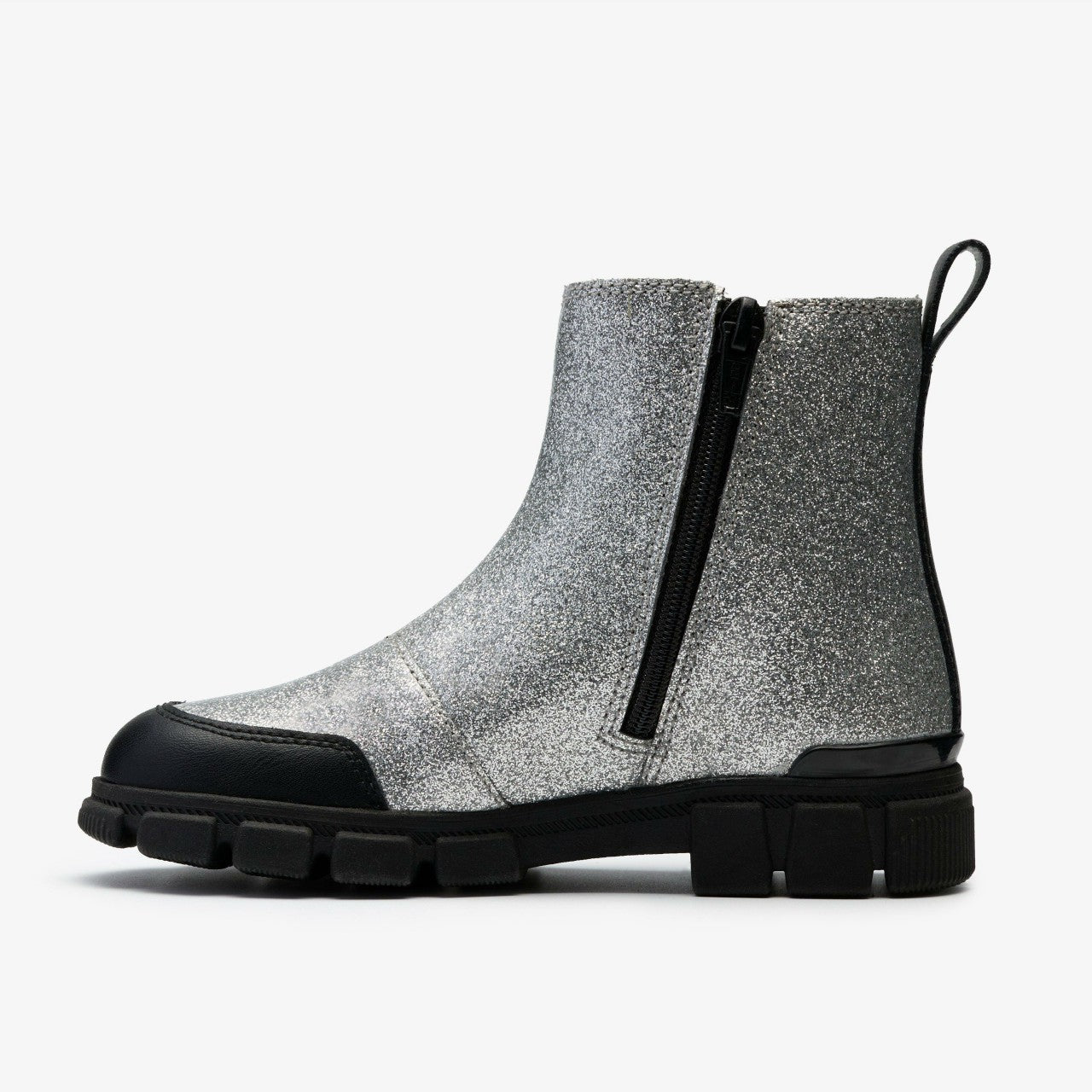 Kids Evyn Chelsea Kid Silver Patent