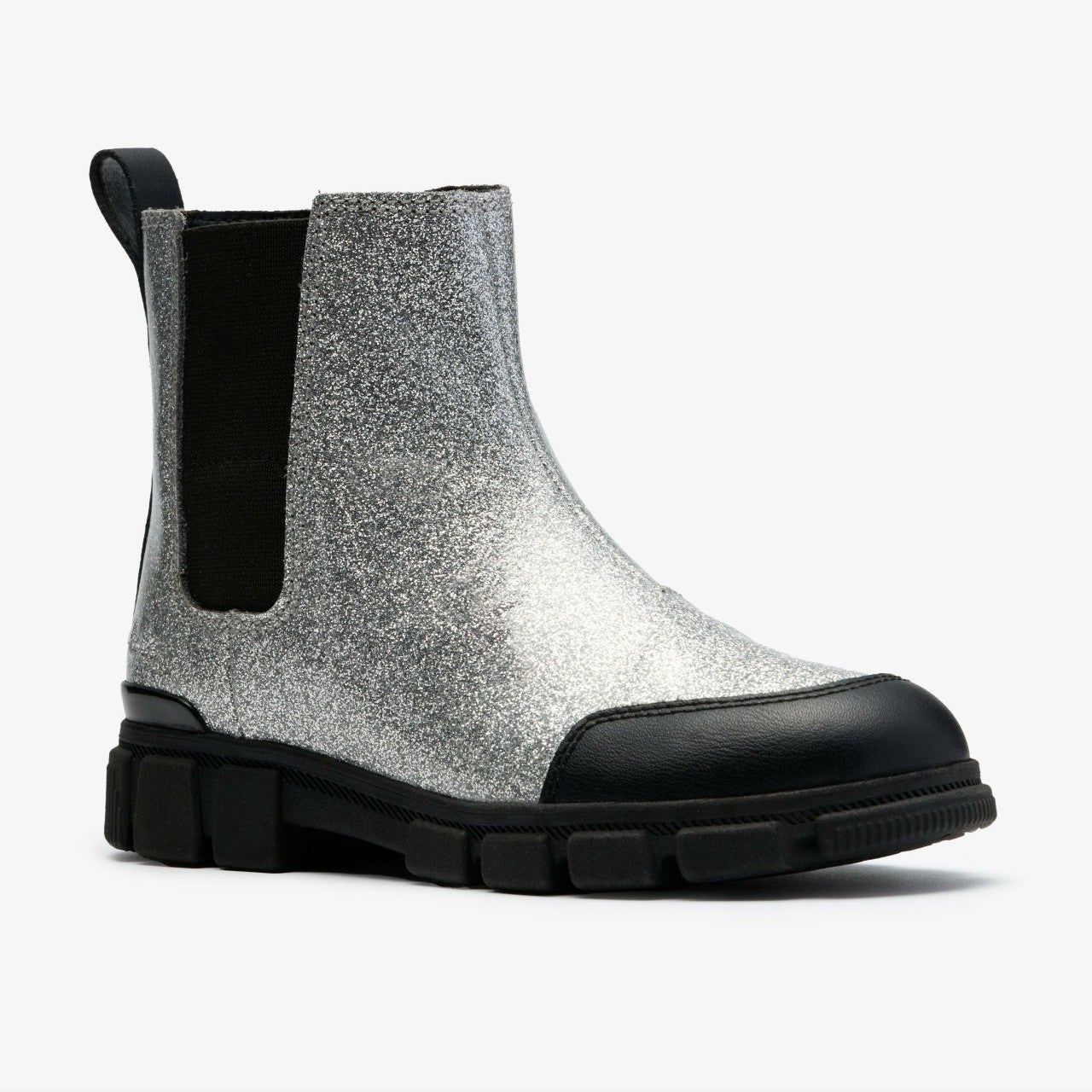 Kids Evyn Chelsea Kid Silver Patent