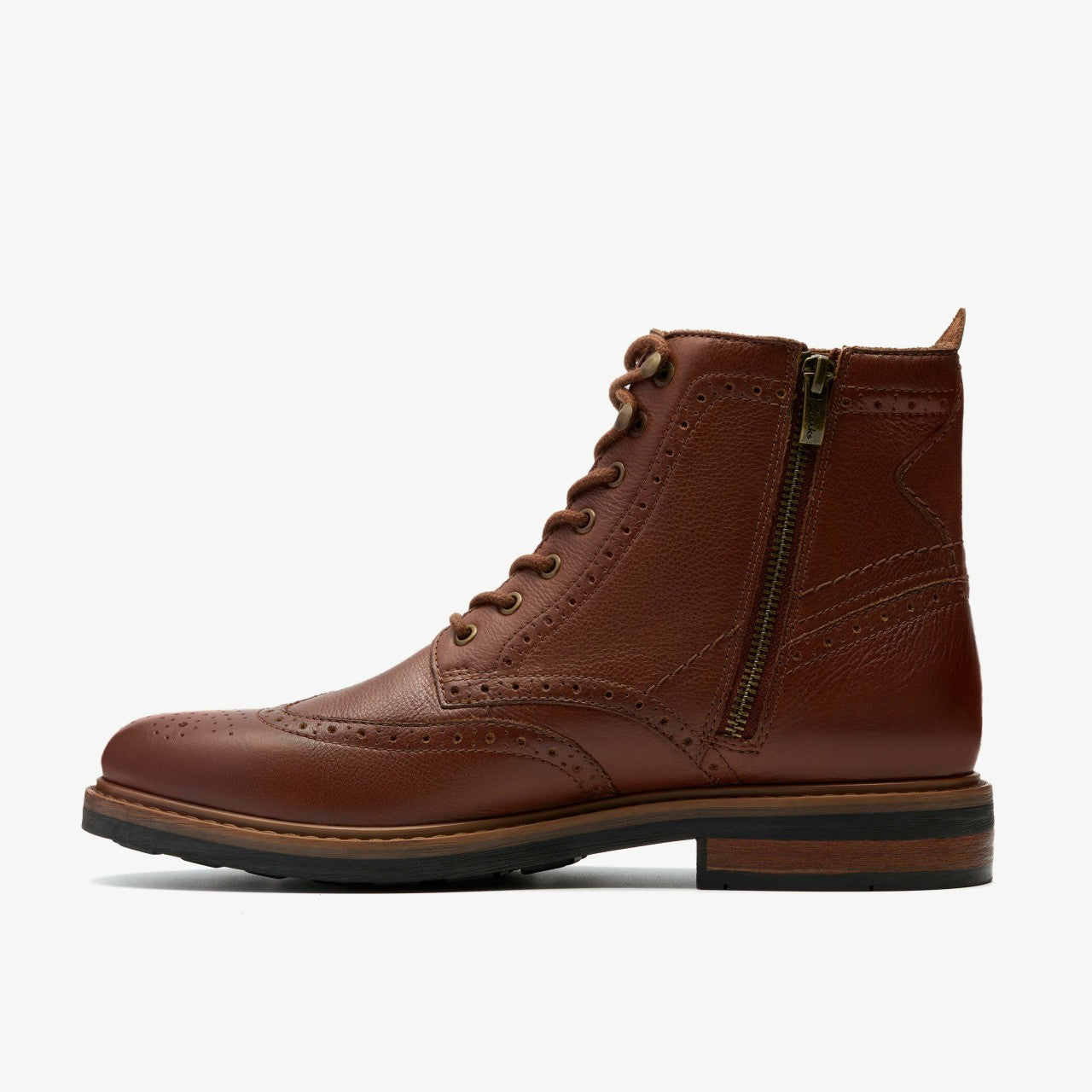 Men Newford Lace Boot Mid Tan Leather