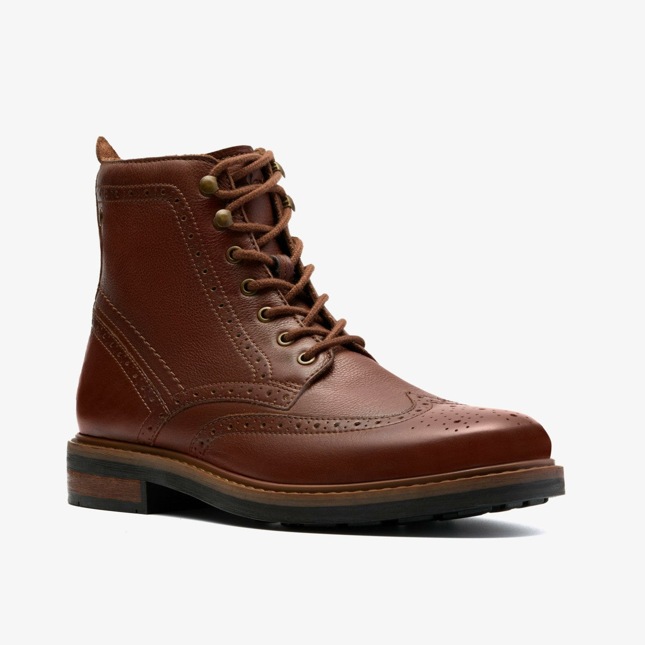 Men Newford Lace Boot Mid Tan Leather