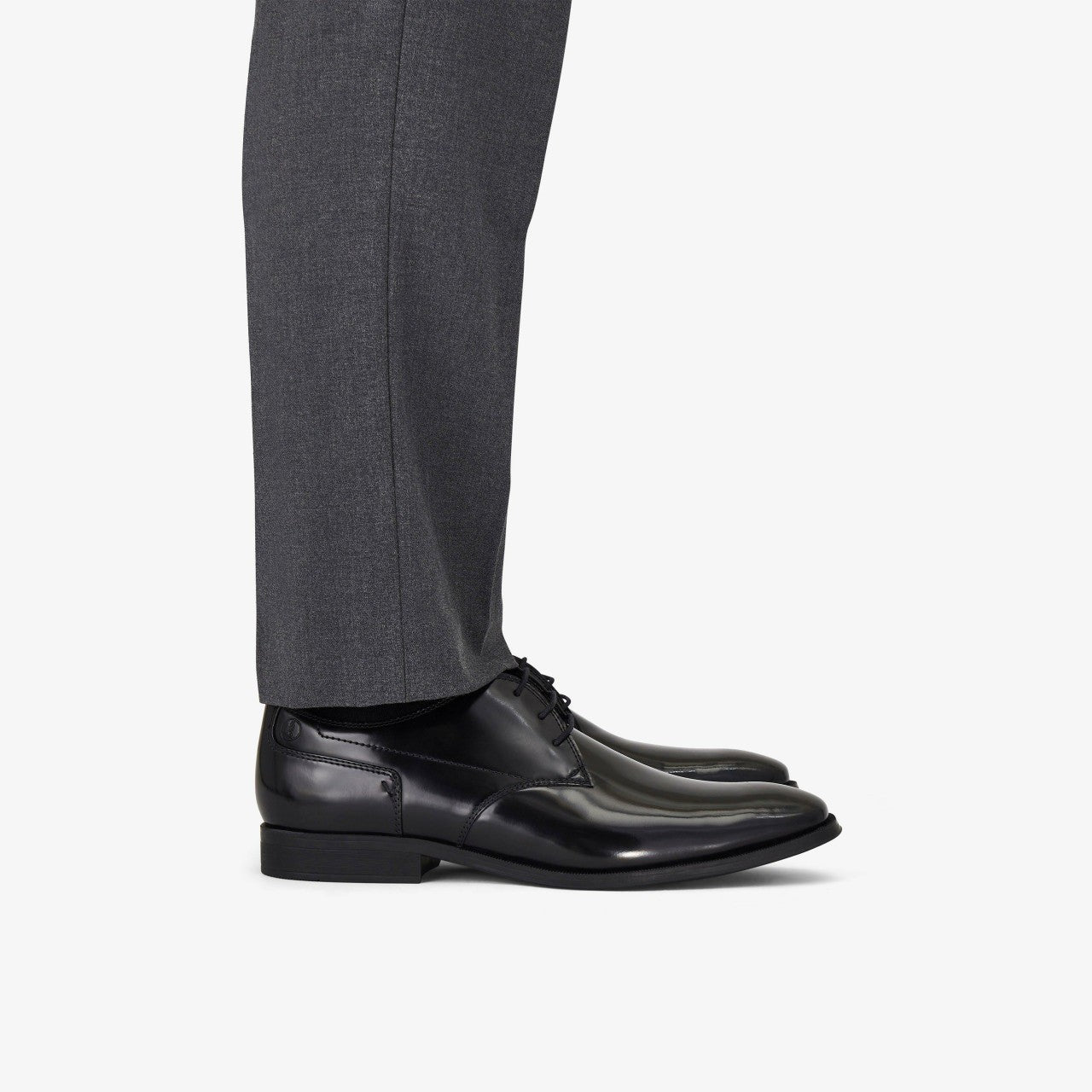 Men Paulton Lace Black Hi Shine Leather