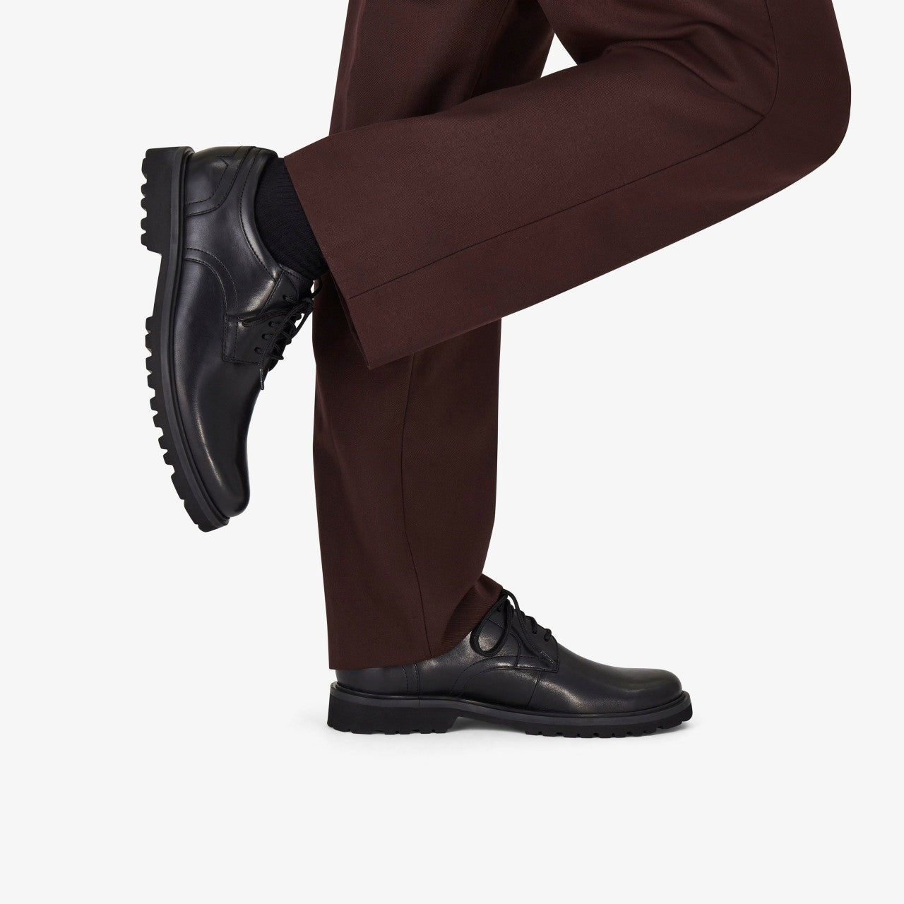 Men Berwick Lace Black Leather