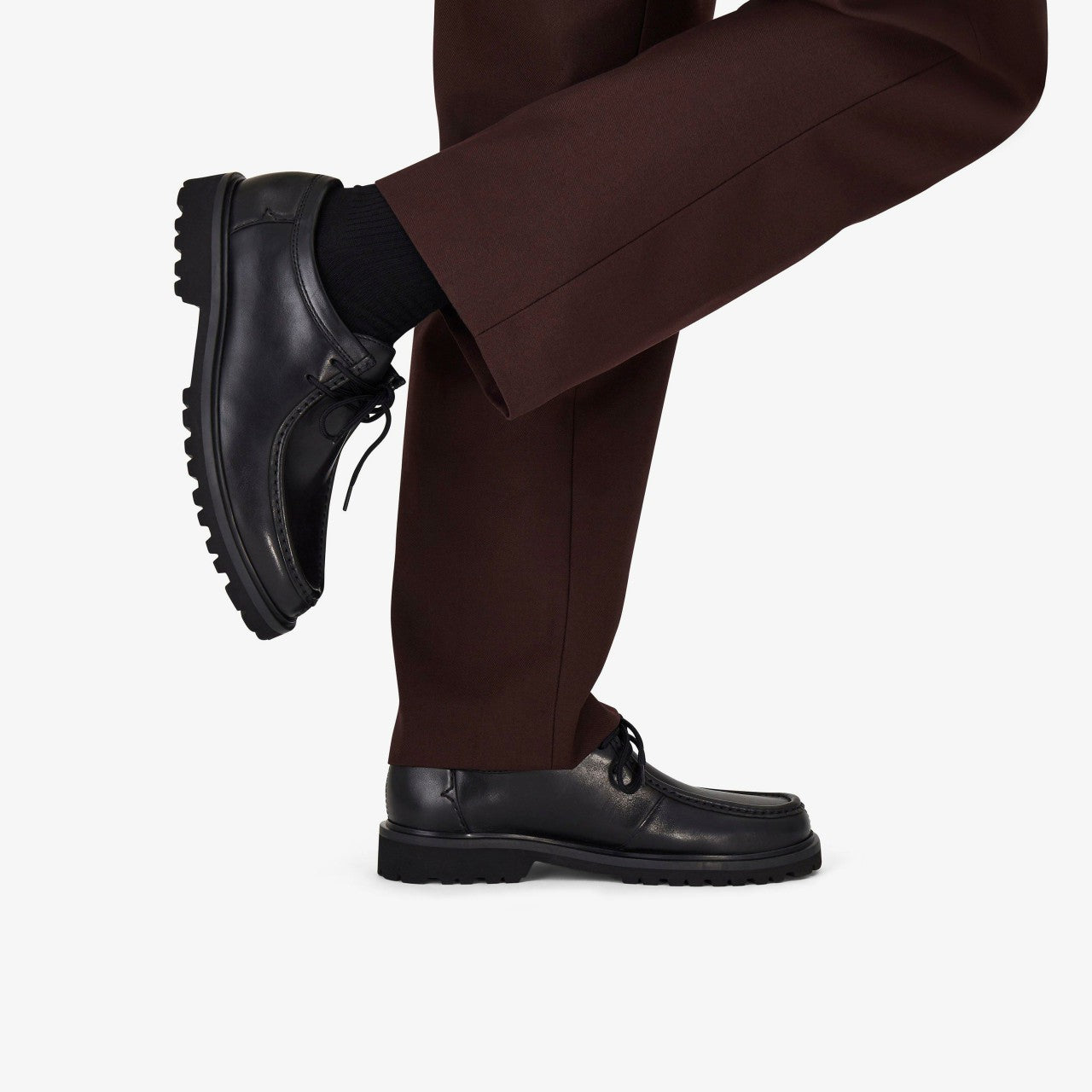 Men Berwick Seam Black Leather