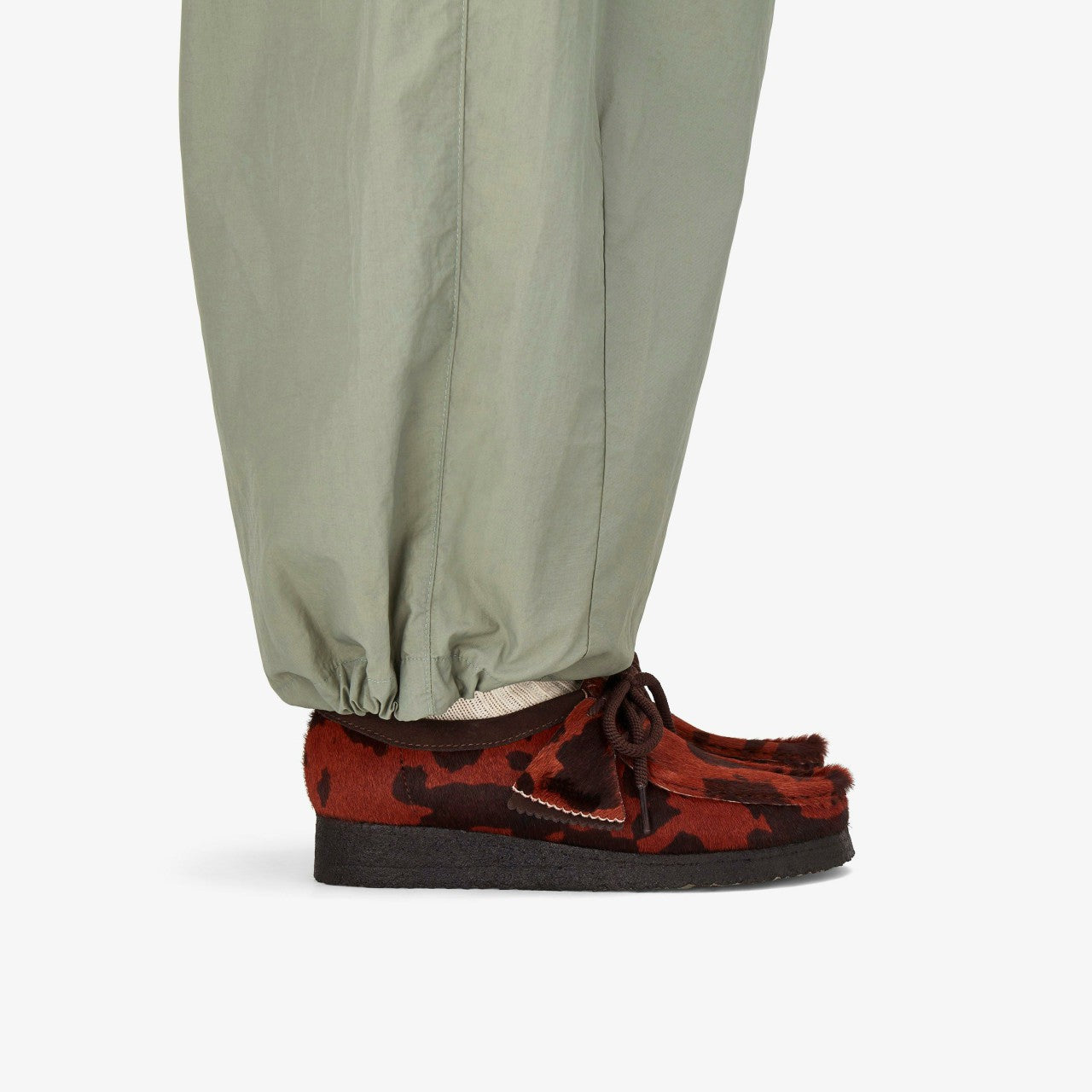 Men Wallabee Brown Cow Print