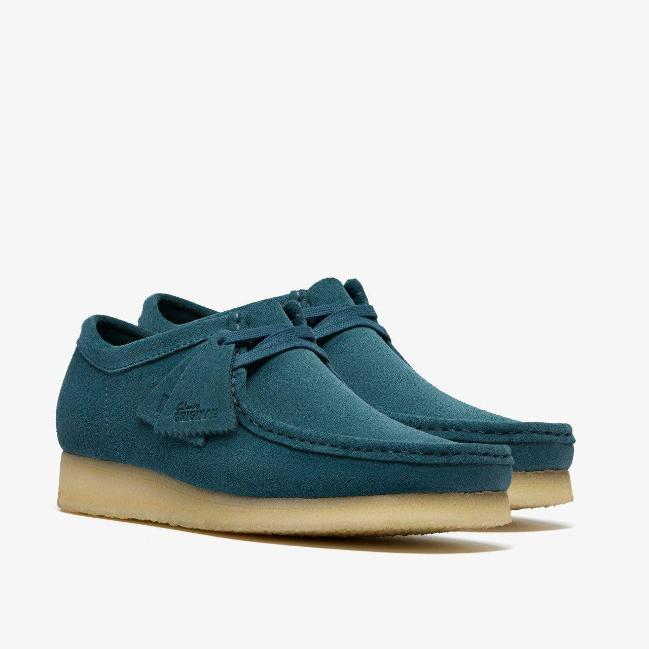 Men Wallabee Mid Blue Suede