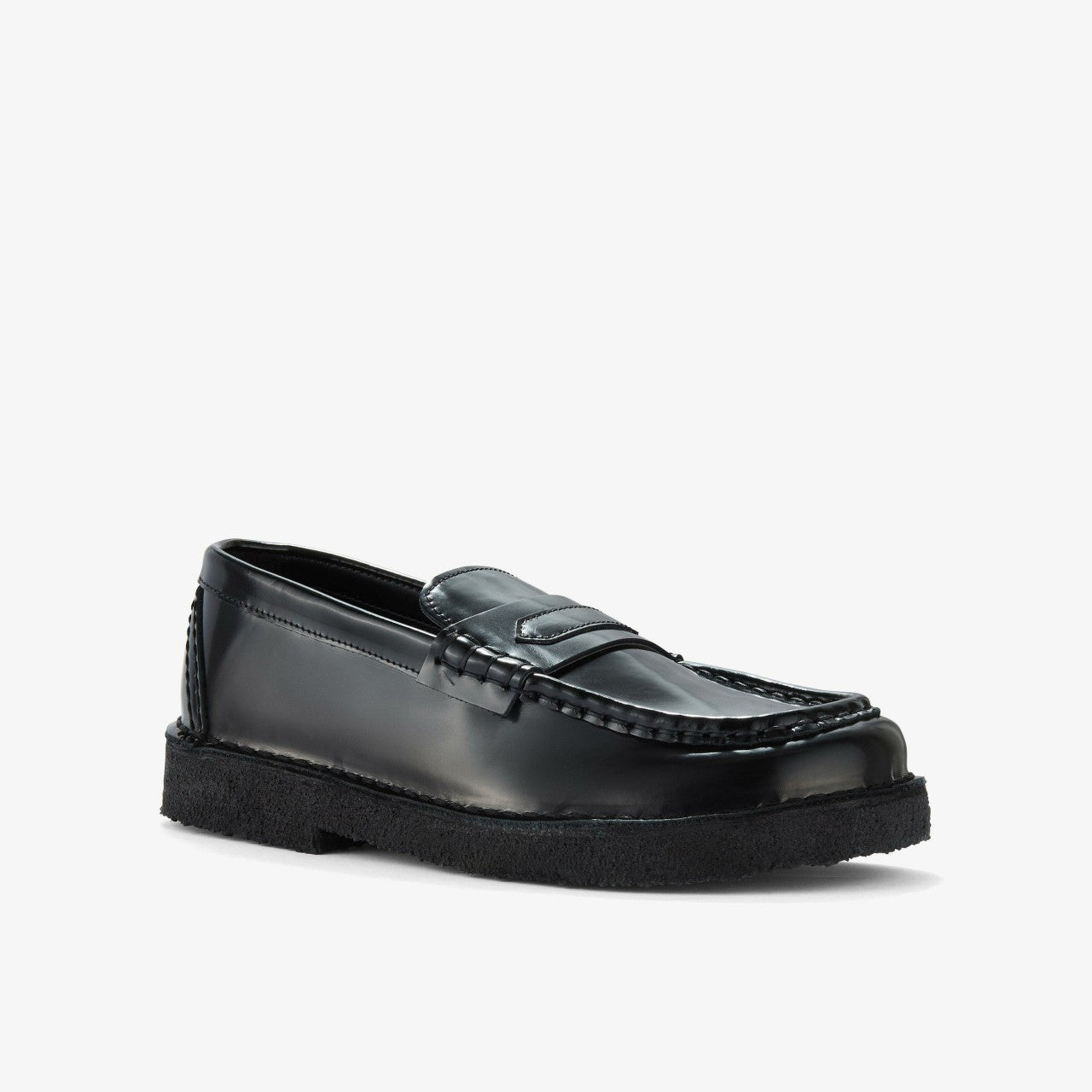 Women Nomad Loafer Black Patent
