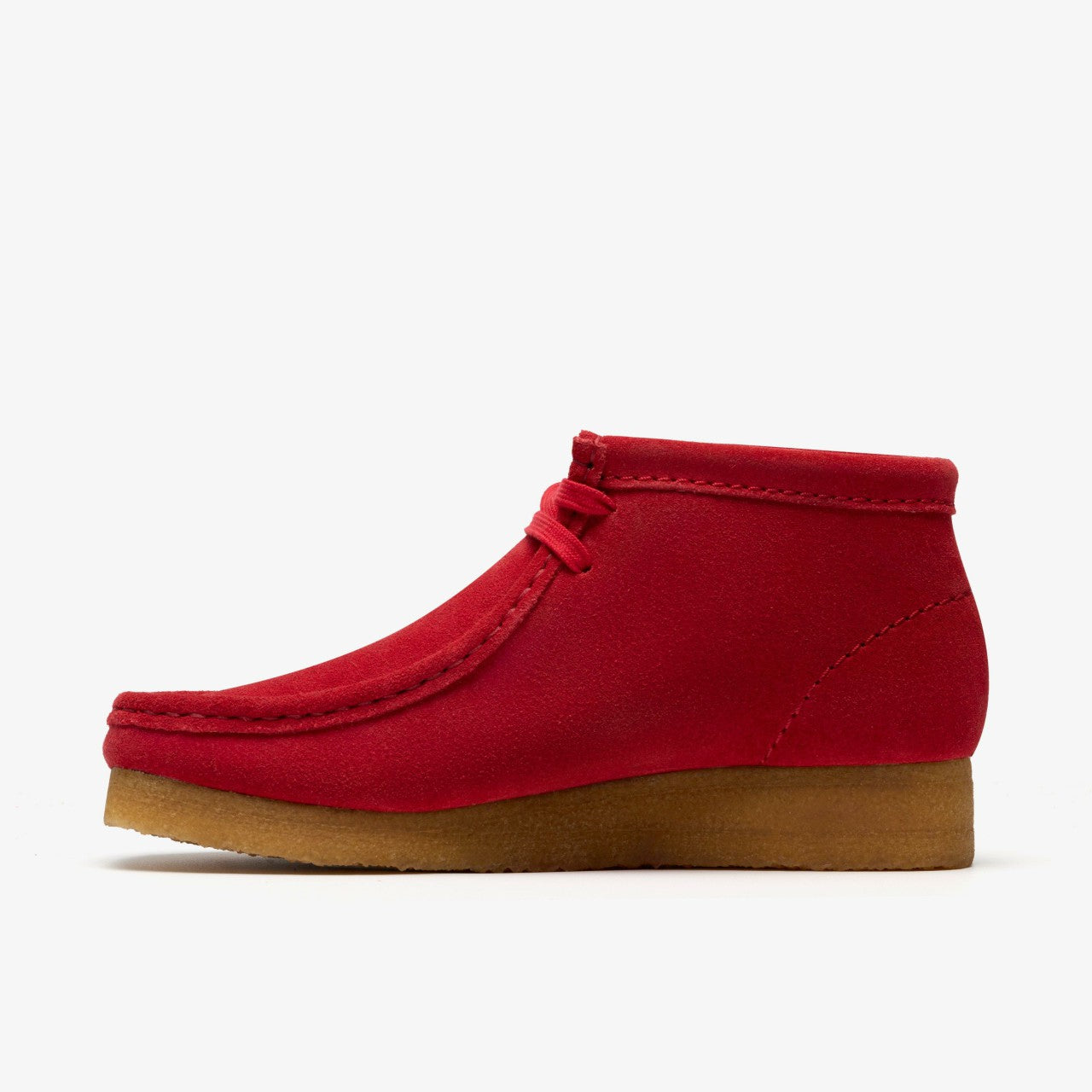 Women Wallabee Boot Red Suede