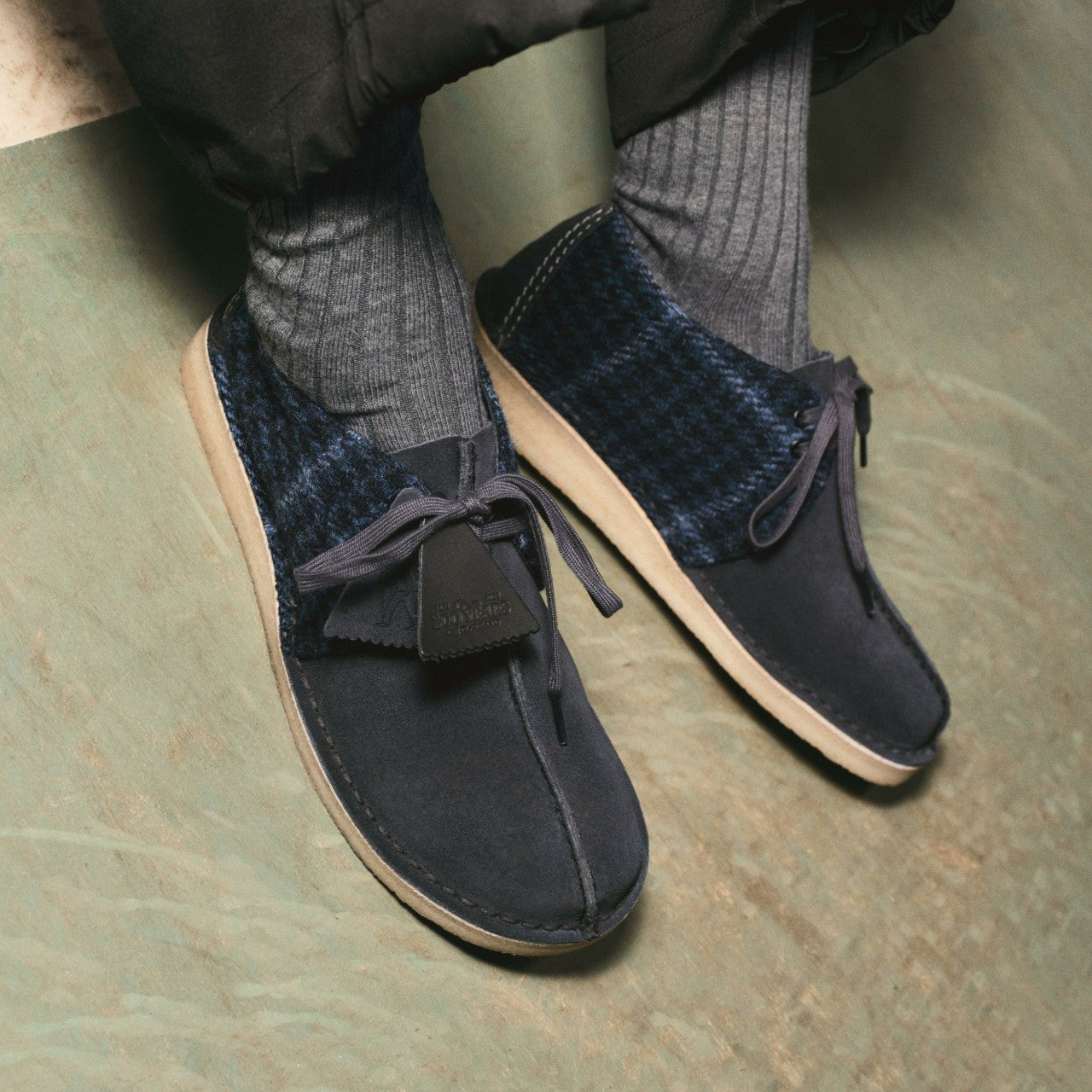 Men Desert Trek Navy Tweed Combination