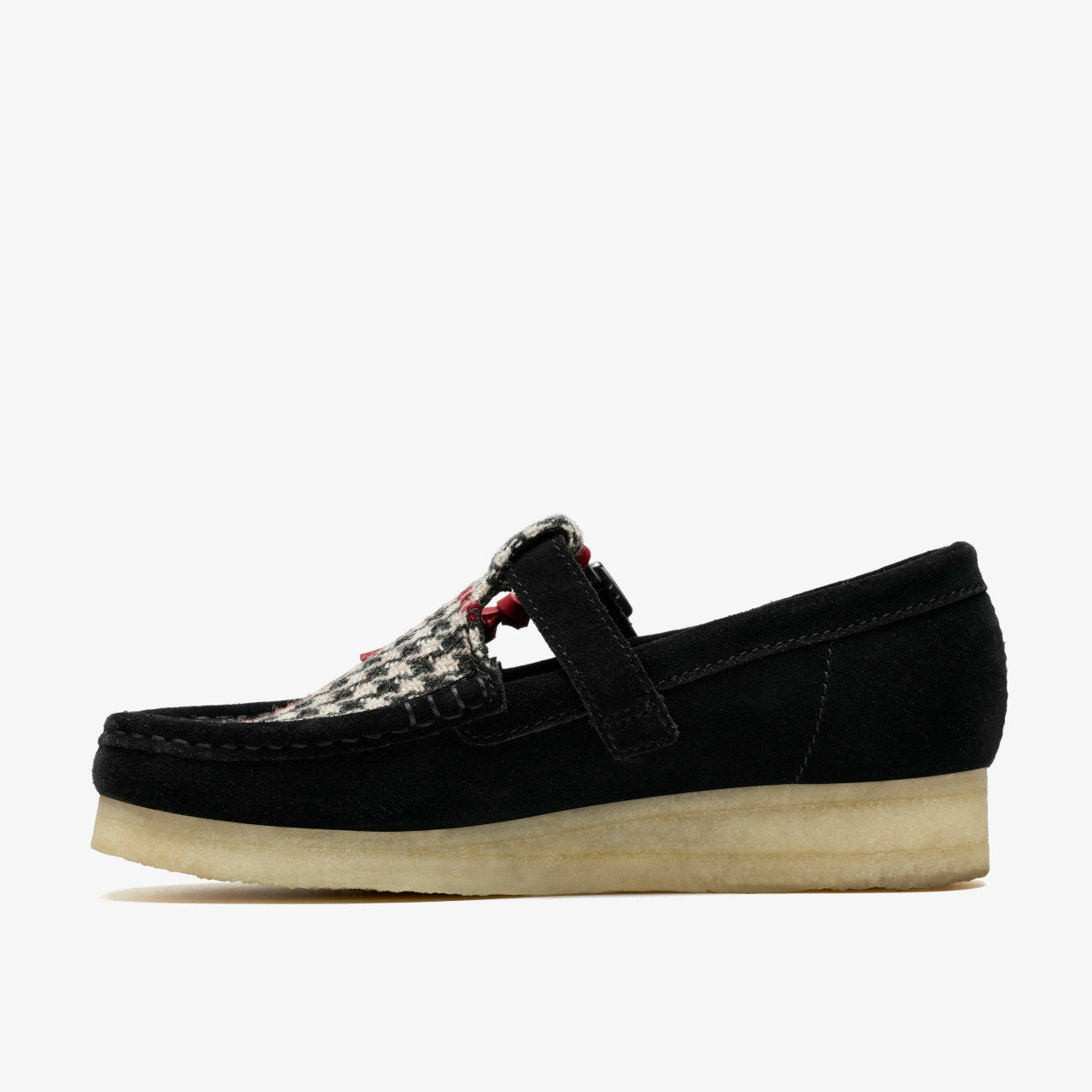 Women Wallabee T Bar Black Tweed Combination
