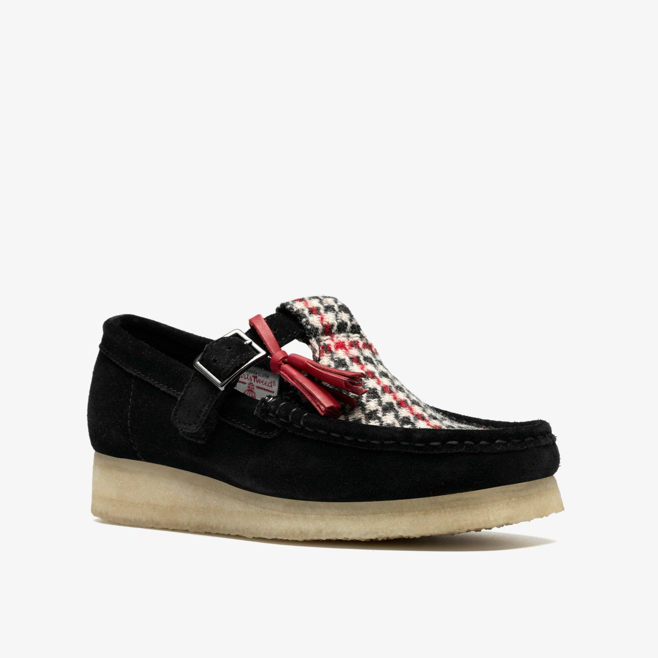 Women Wallabee T Bar Black Tweed Combination
