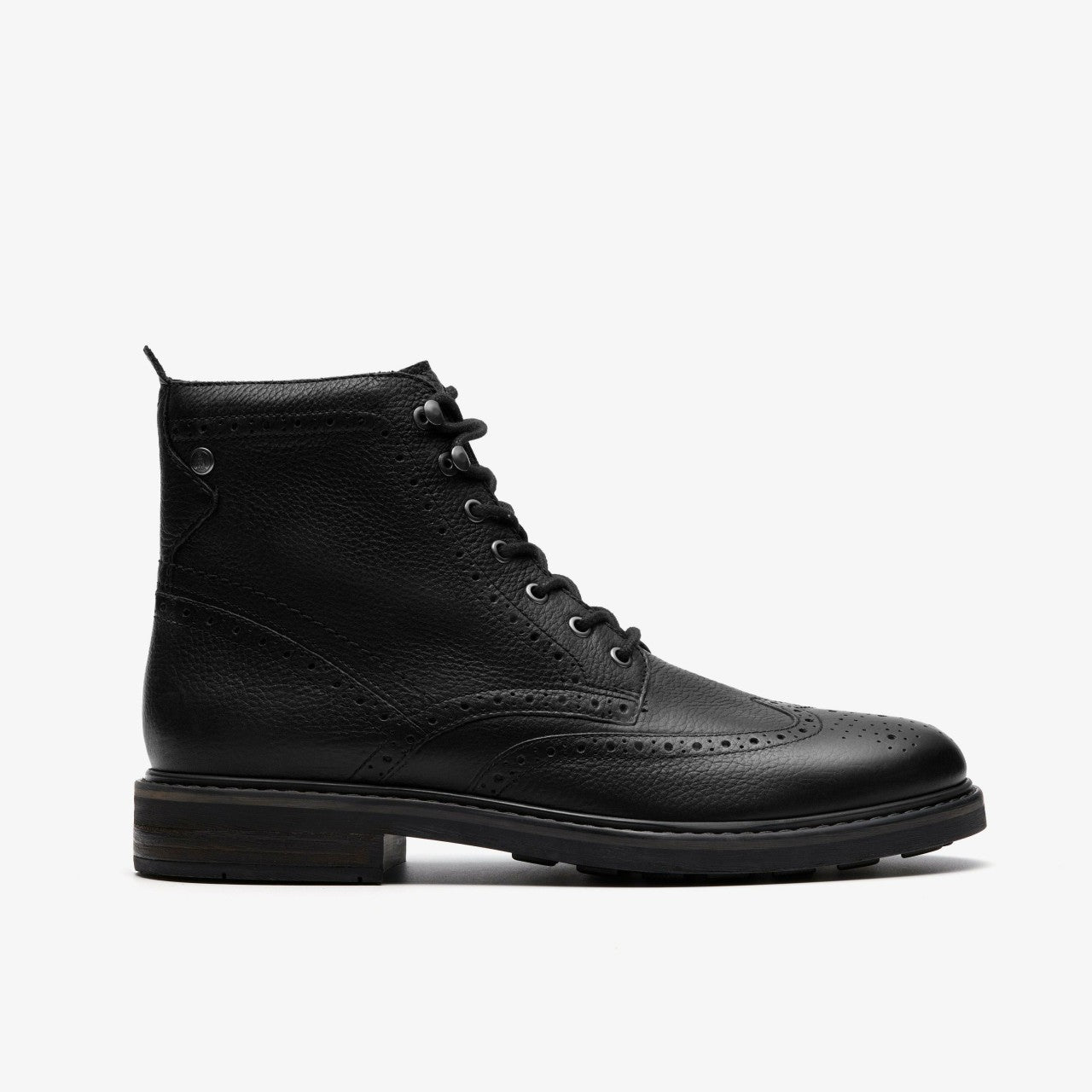 Men Newford Lace Boot Black Leather