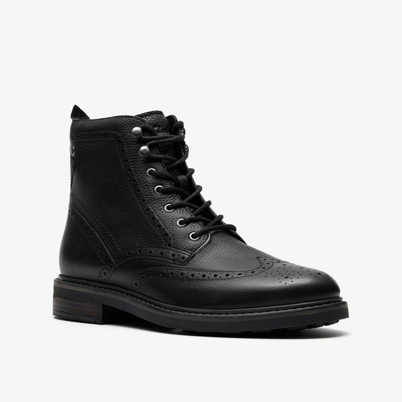 Men Newford Lace Boot Black Leather
