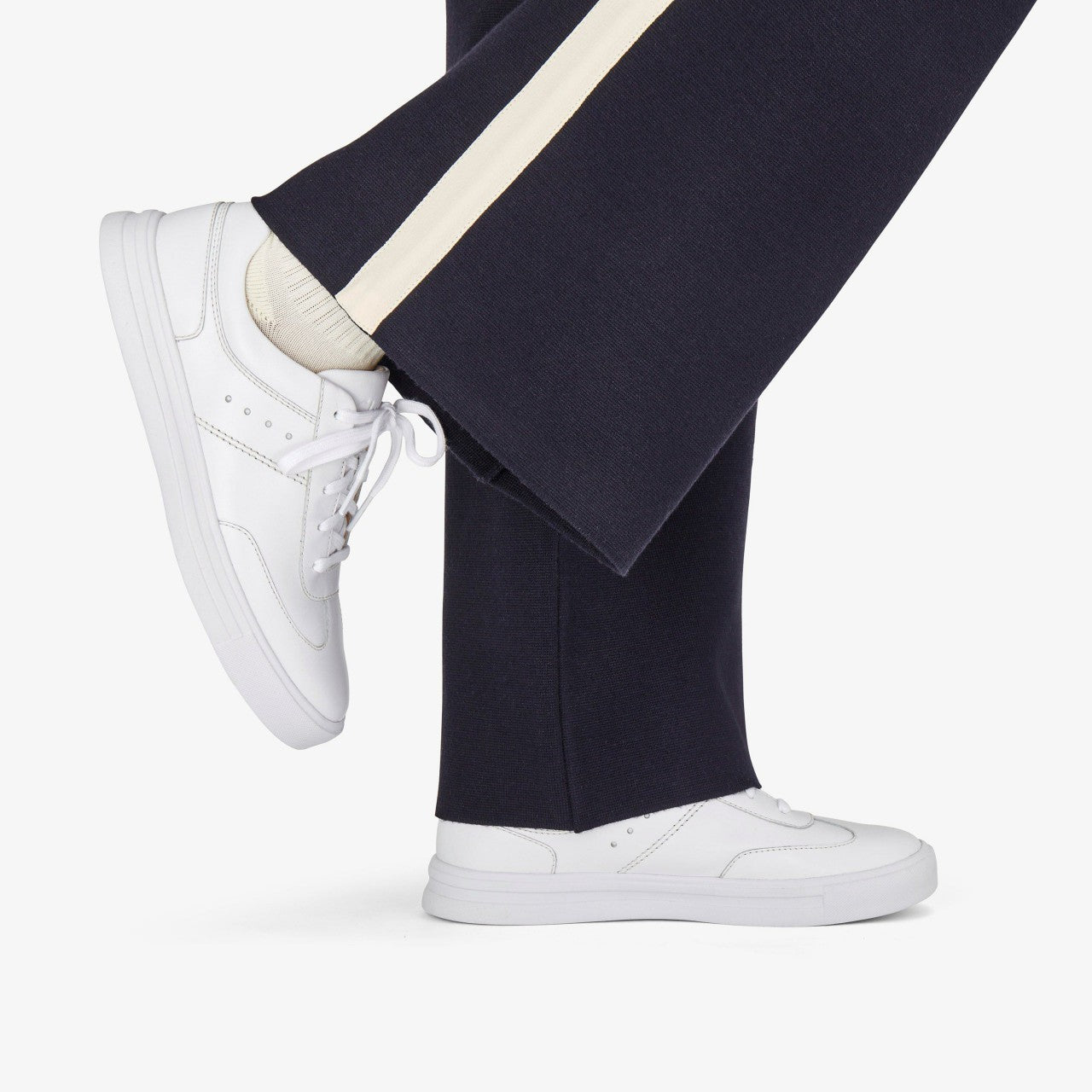 Women Makea Court White Leather